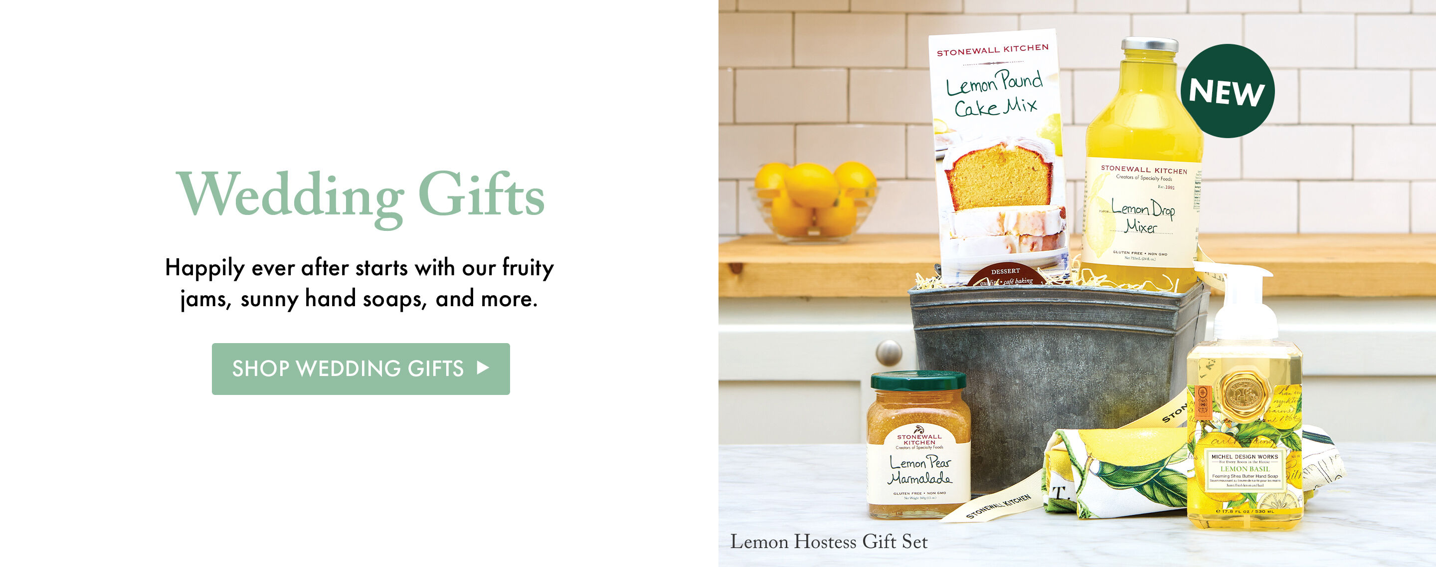 Wedding Gifts | Happily ever after starts with our fruity jams, sunny hand soaps, and more. | Lemon Hostess Gift Set - NEW | Shop Wedding Gifts