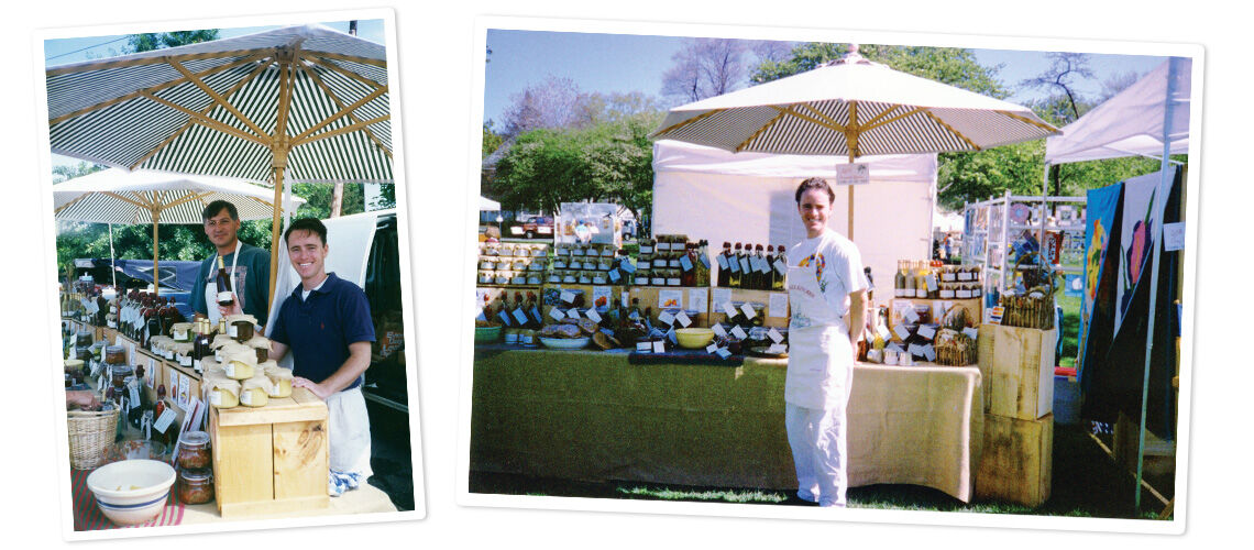 Jim Stott & Jonathan King at the Portsmouth Farmers Market 1991