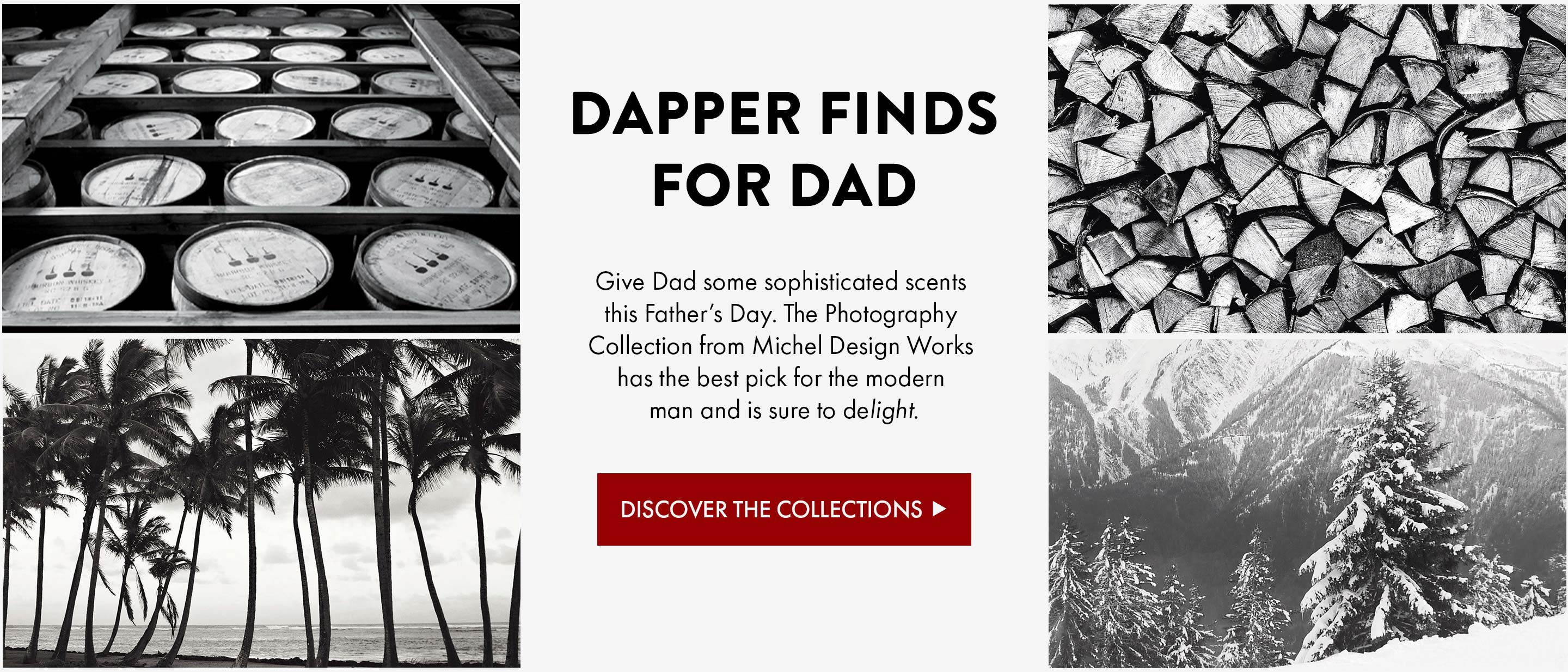 Dapper Finds for Dad - Give Dad some sophisticated scents  this Father&rsquo;s Day. The Photography  Collection from Michel Design Works  has the best pick for the modern  man and is sure to delight. - Discover The Collections