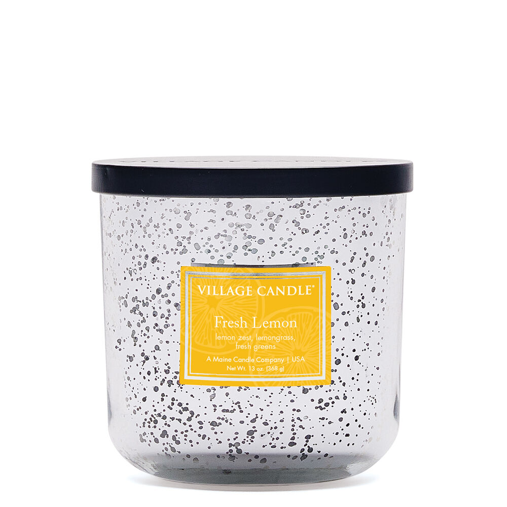 Fresh Lemon Mercury Glass Candle