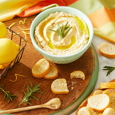 Lemon Rosemary White Bean Dip