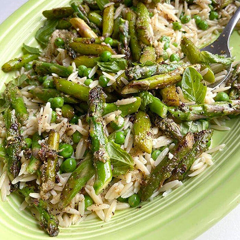 Springy Mediterranean Asparagus & Orzo