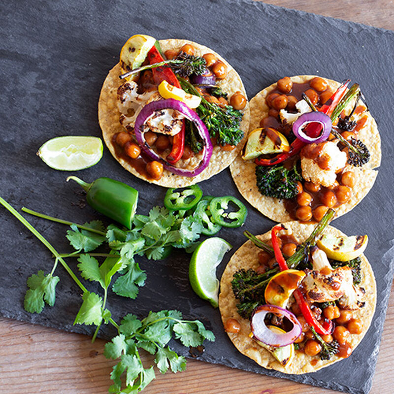 Honey Chipotle Veggie Tostada