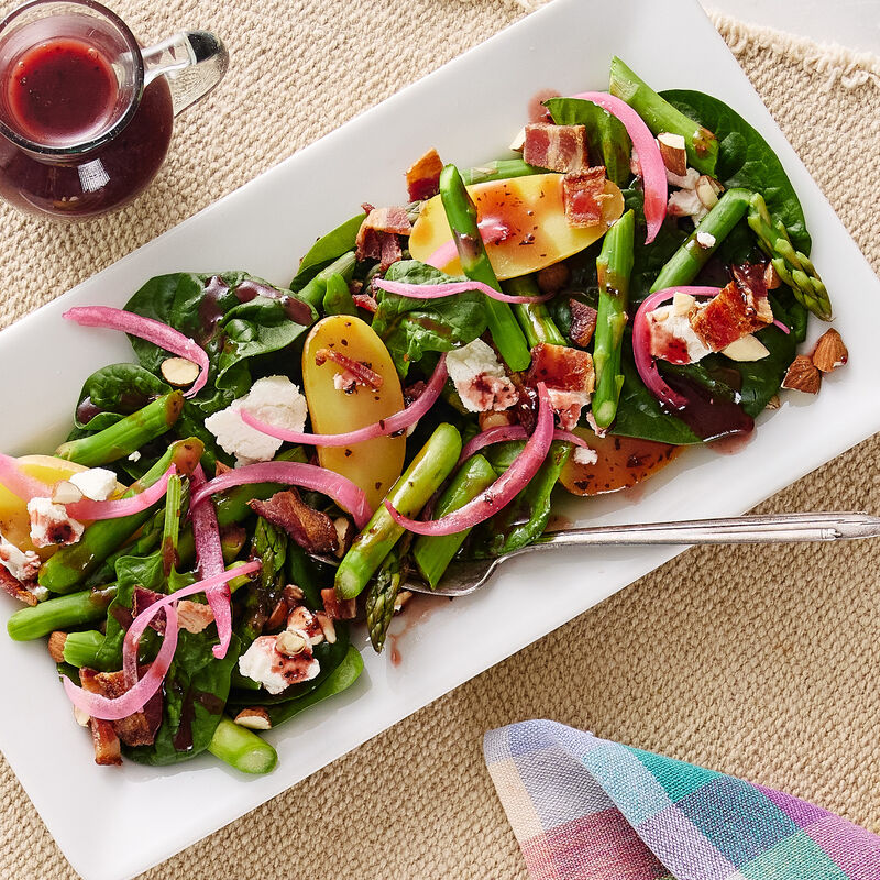 Asparagus Salad with Goat Cheese and Bacon