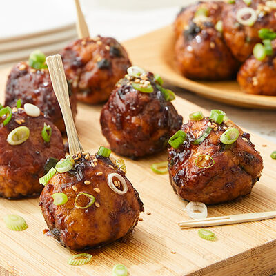 Sesame Ginger Teriyaki Chicken Meatballs