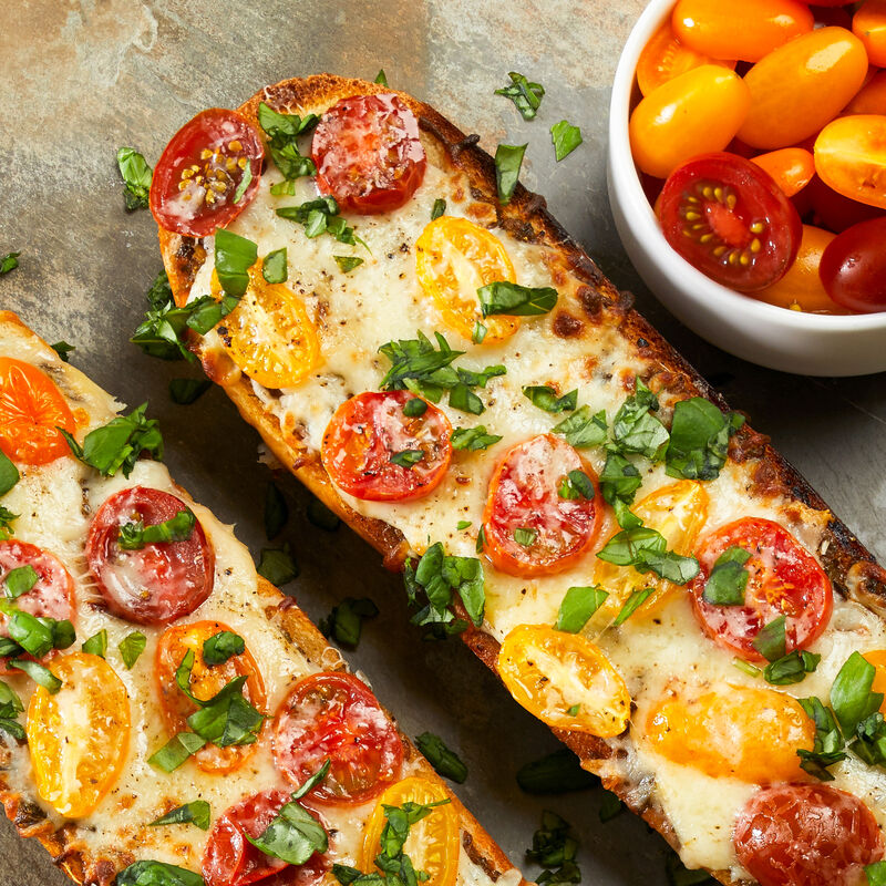 Artichoke Pesto Tomato French Bread Pizza