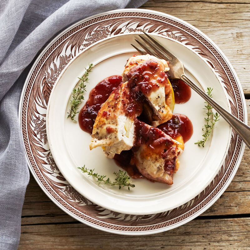 Apple Cranberry Stuffed Chicken Breast
