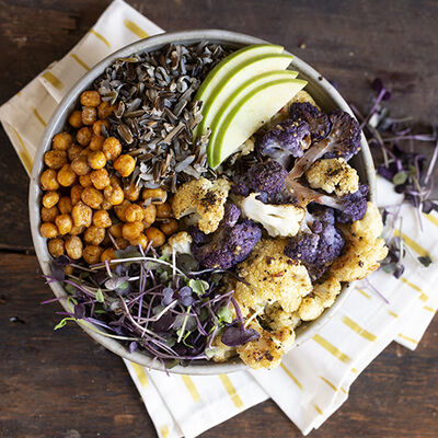 Cauliflower & Crispy Chickpea Harvest Bowl