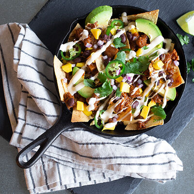 Jamaican Jerk Jackfruit Nachos