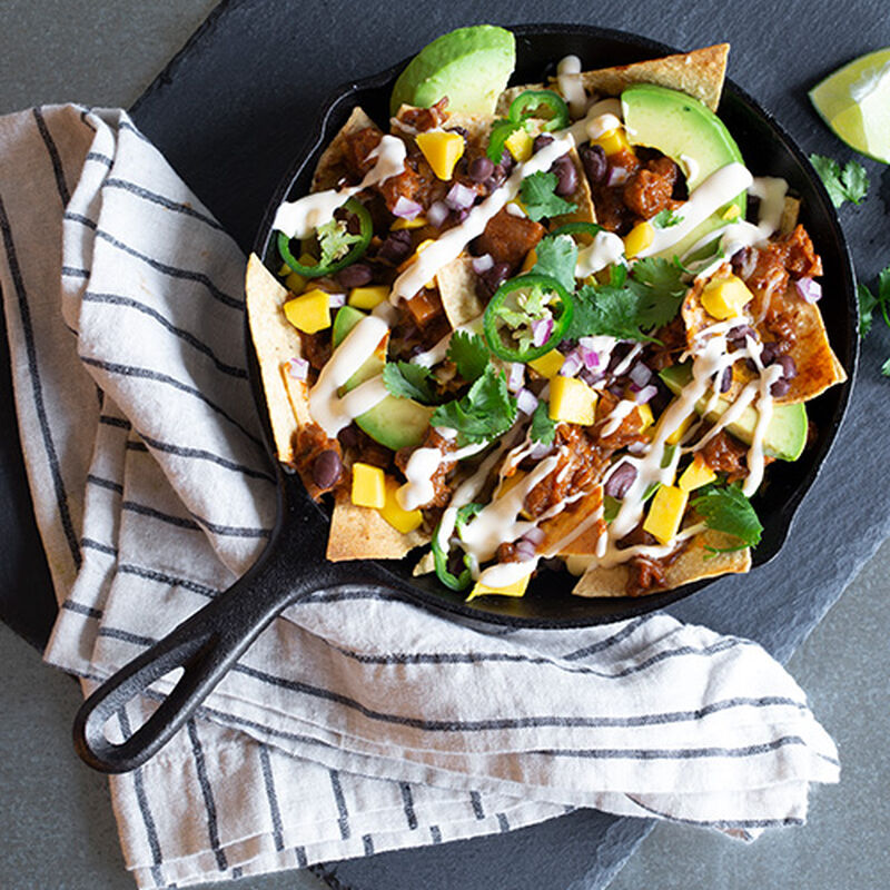 Jamaican Jerk Jackfruit Nachos