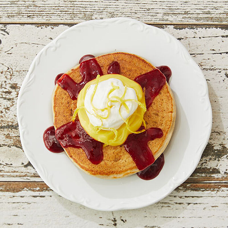 Lemon Raspberry Ricotta Pancakes