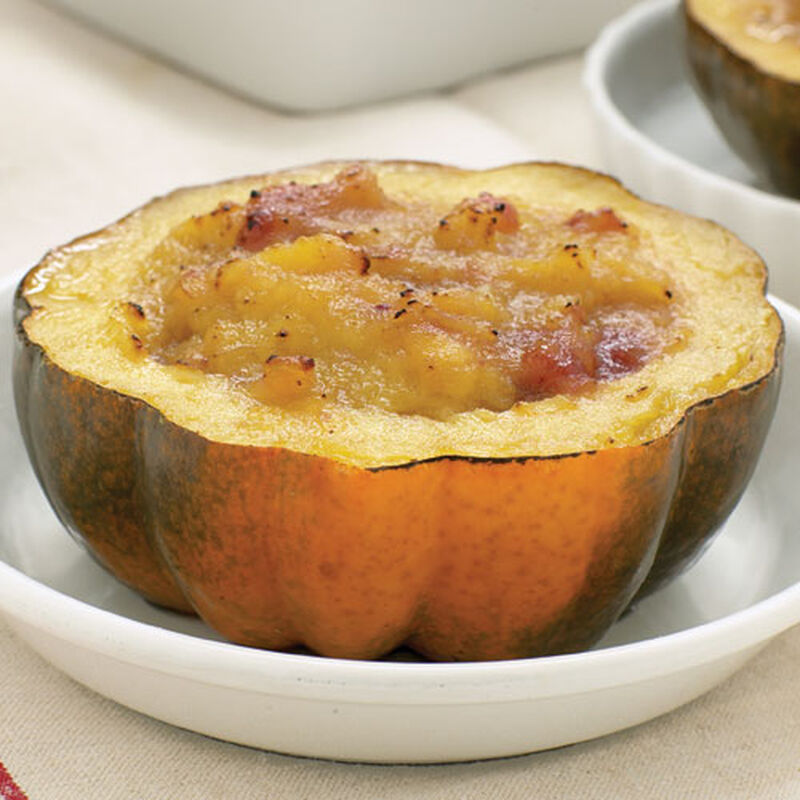 Baked Acorn Squash with Cranberry Horseradish Sauce