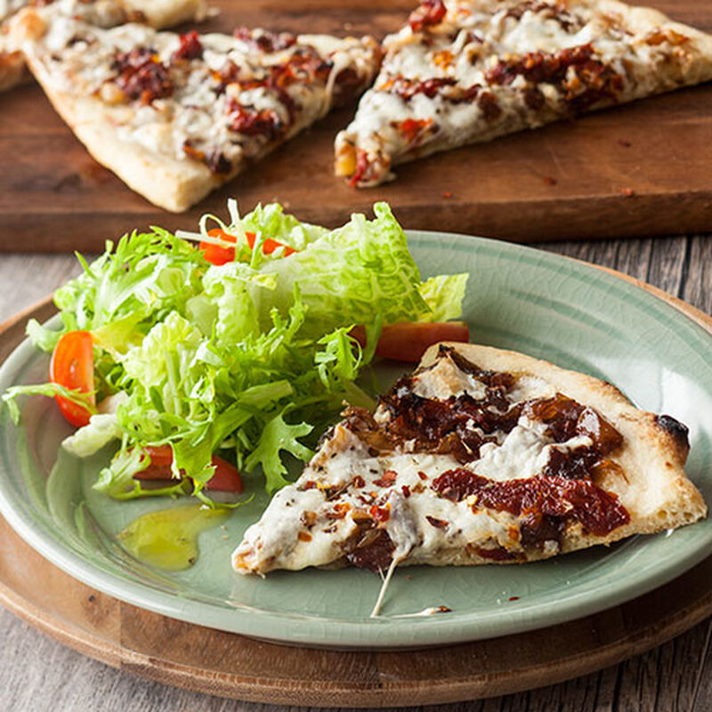 Pizza with Mozzarella & Sauteed Onions