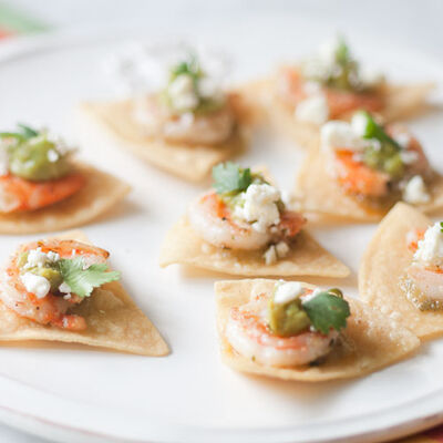 Shrimp and Salsa Verde Appetizer