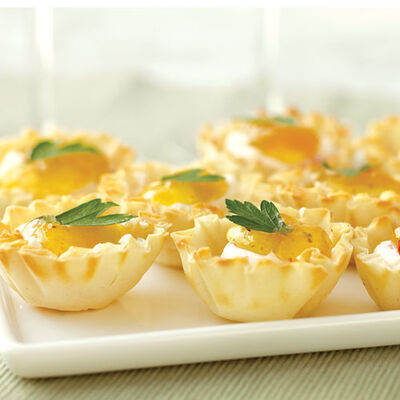 Hot Pepper Peach Cheese Cups