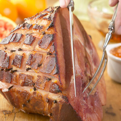 Maple Glazed Ham with Maple Mustard Sauce