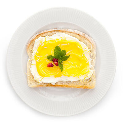 Candied Lemon & Mint Toast