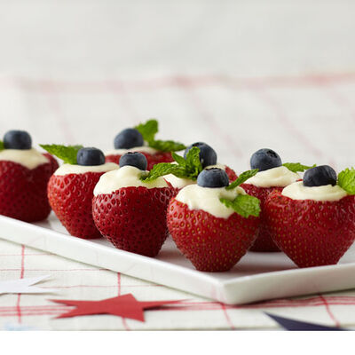 Lemon Cream Filled Strawberries