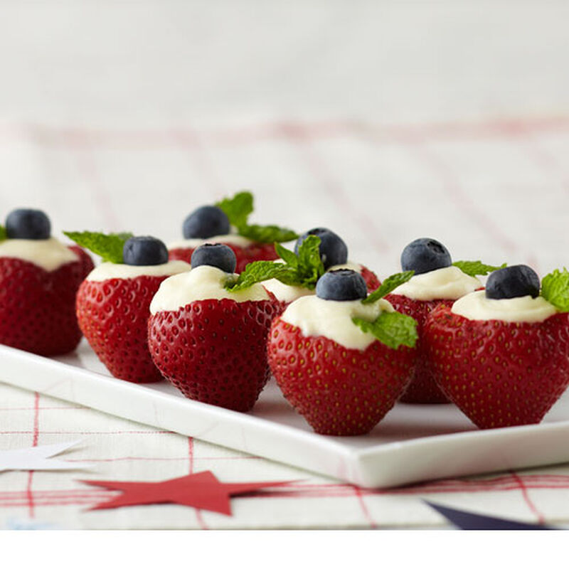 Lemon Cream Filled Strawberries