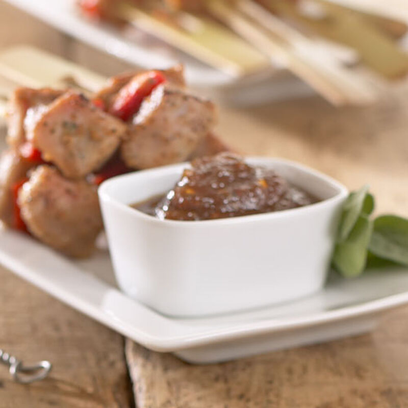 Roasted Apple Pork Skewers