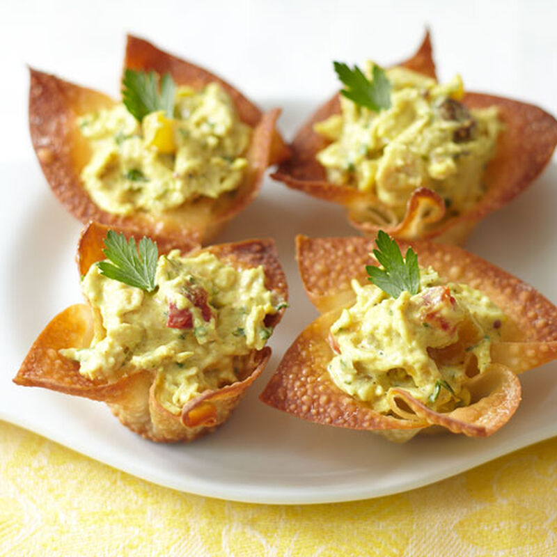 Chicken Wonton Cups