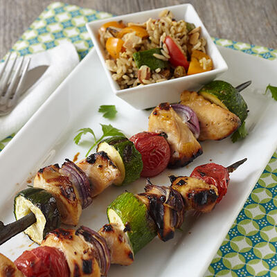 Garlic Rosemary Chicken Skewers