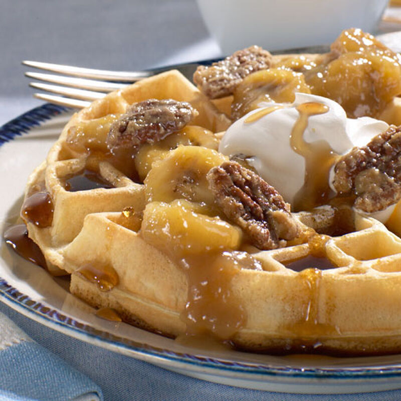 Banana Walnut Waffles