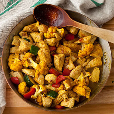 Mango Peach Chicken Curry