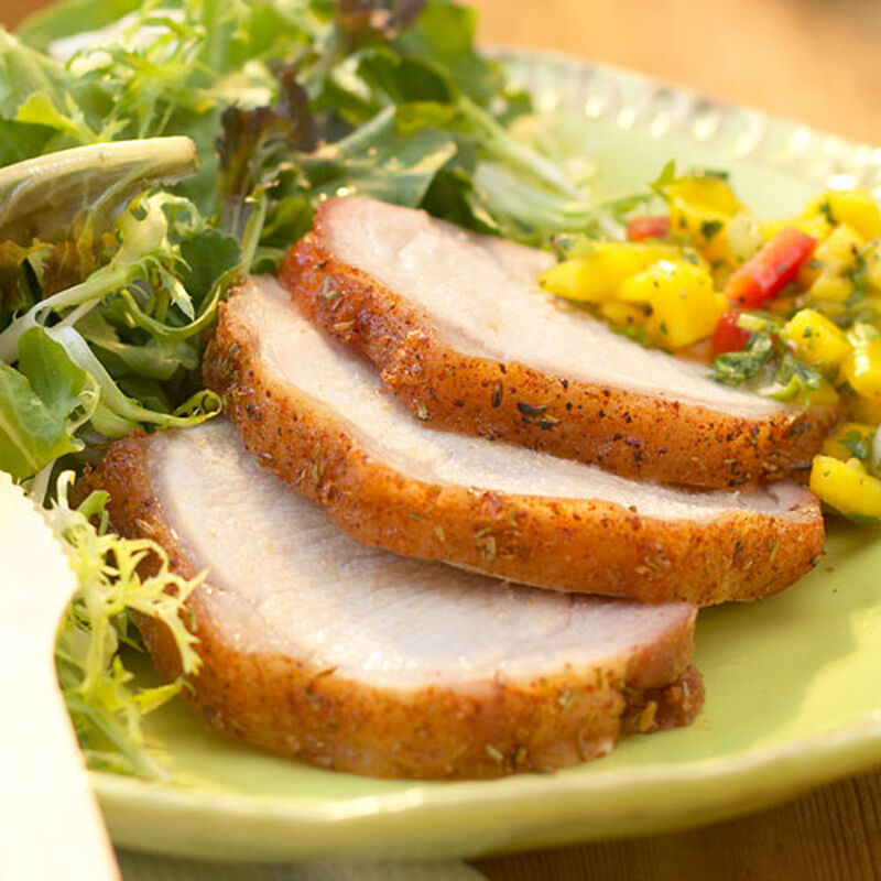 Pork Tenderloin with Beet Greens