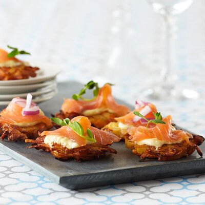 Root Vegetable Salmon Latkes
