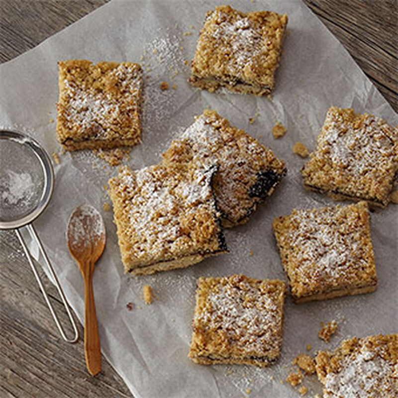 Black Raspberry Almond Crumb Bars
