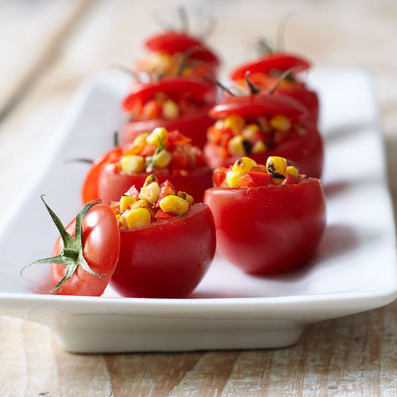 Roasted Corn Stuffed Tomatoes