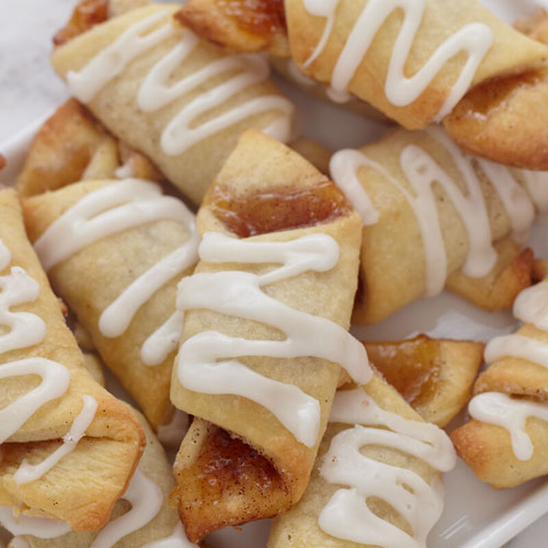 Glazed Peach Amaretto Crescent Cookies