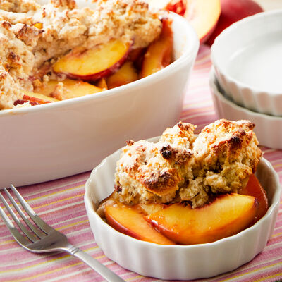 Raspberry Peach Cobbler
