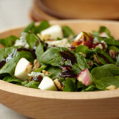 Fall Macintosh, Spinach, Toasted Walnut and Stilton Salad