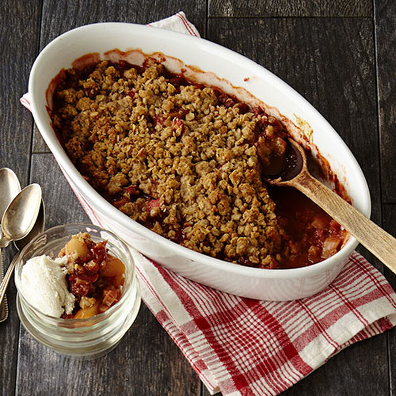 Rhubarb and Pear Crisp