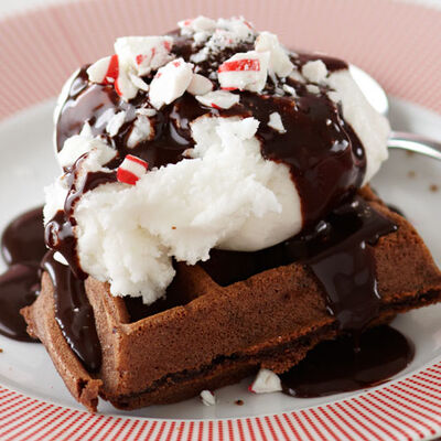 Waffled Chocolate Peppermint Sundae