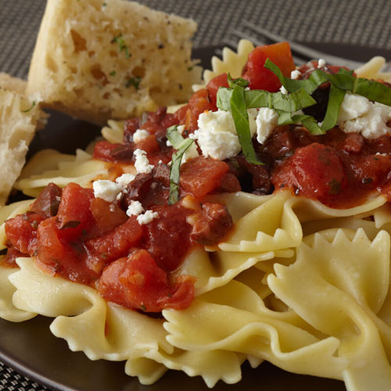 Snappy Tomato Olive Pasta