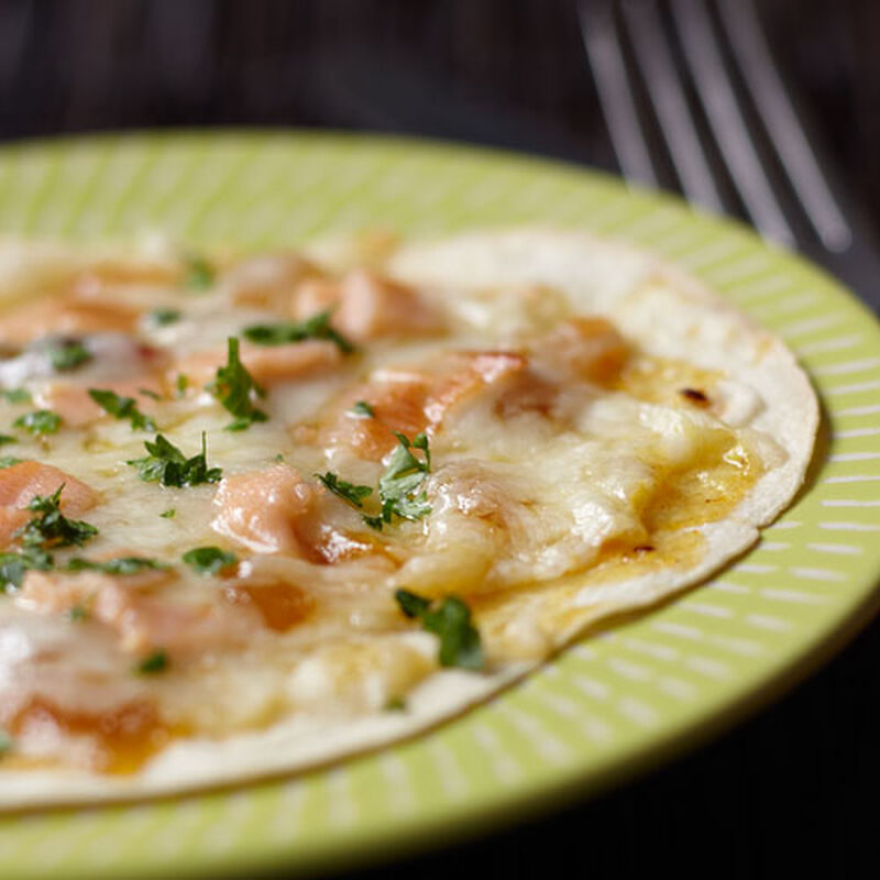 Smoked Salmon and Onion Chutney Quesadilla