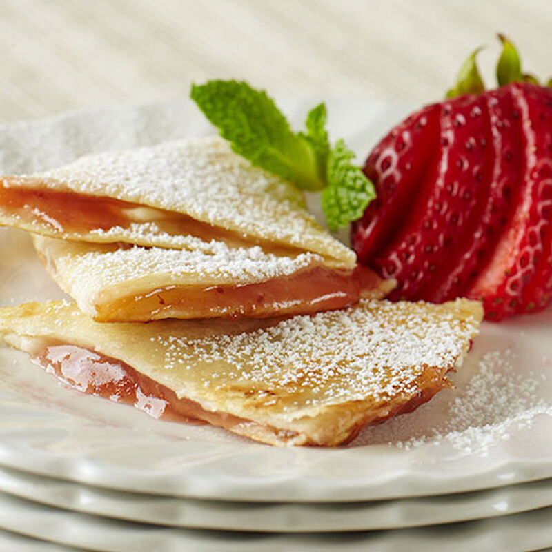 Strawberry Apple Rhubarb Dessert Quesadillas