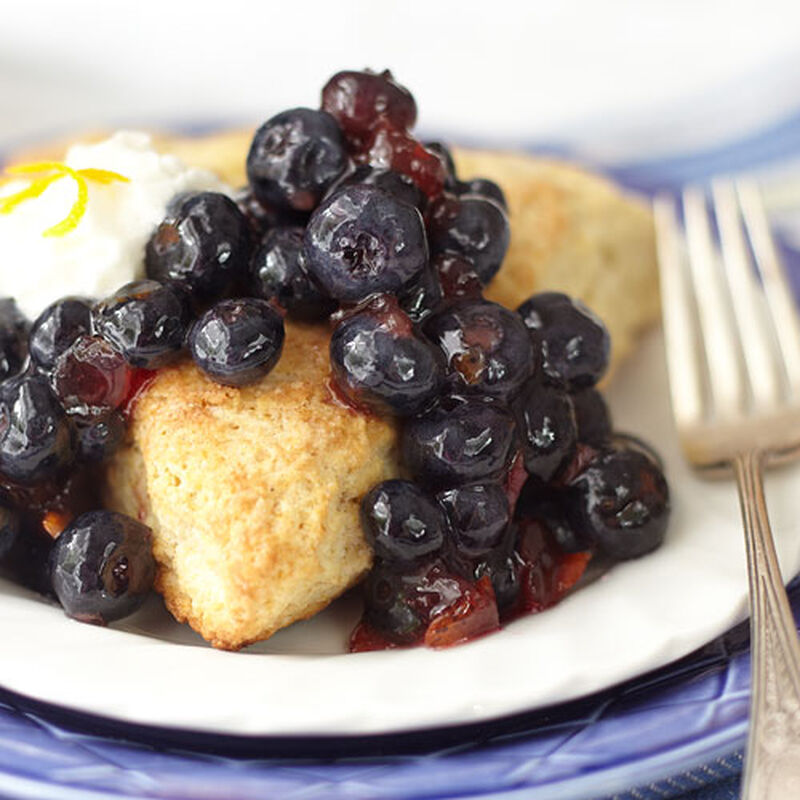 Blueberry Orange Shortcake Scones
