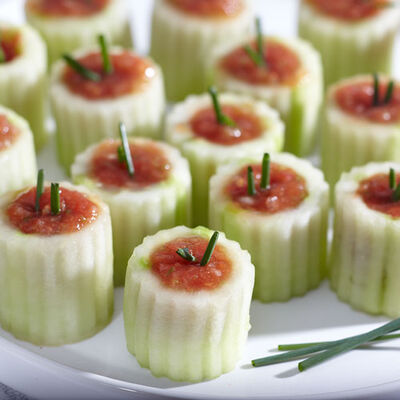 Mini Gazpacho Cucumber Shooters