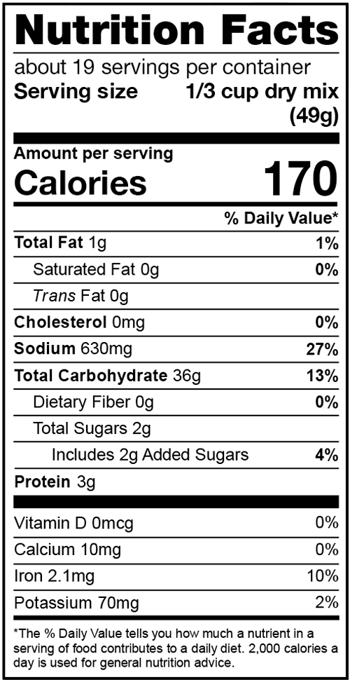 Product nutrion image