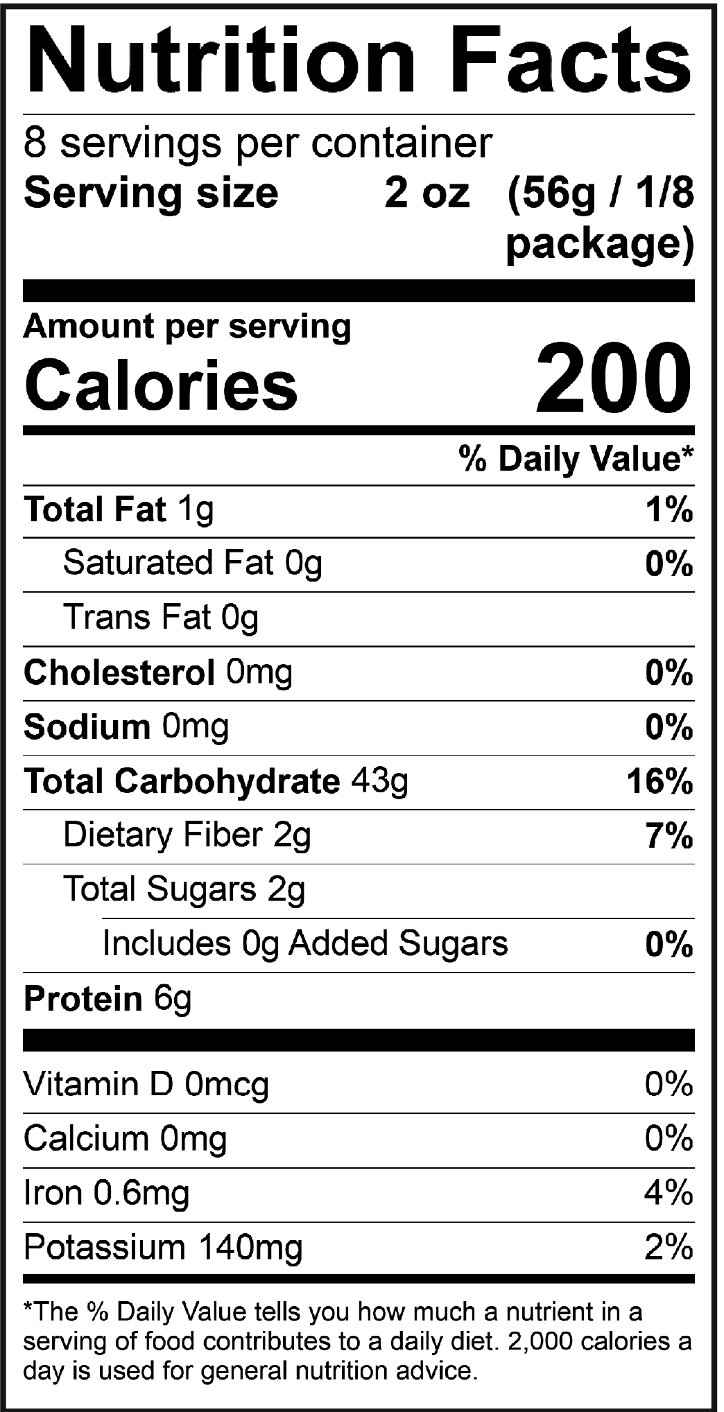 Product nutrion image